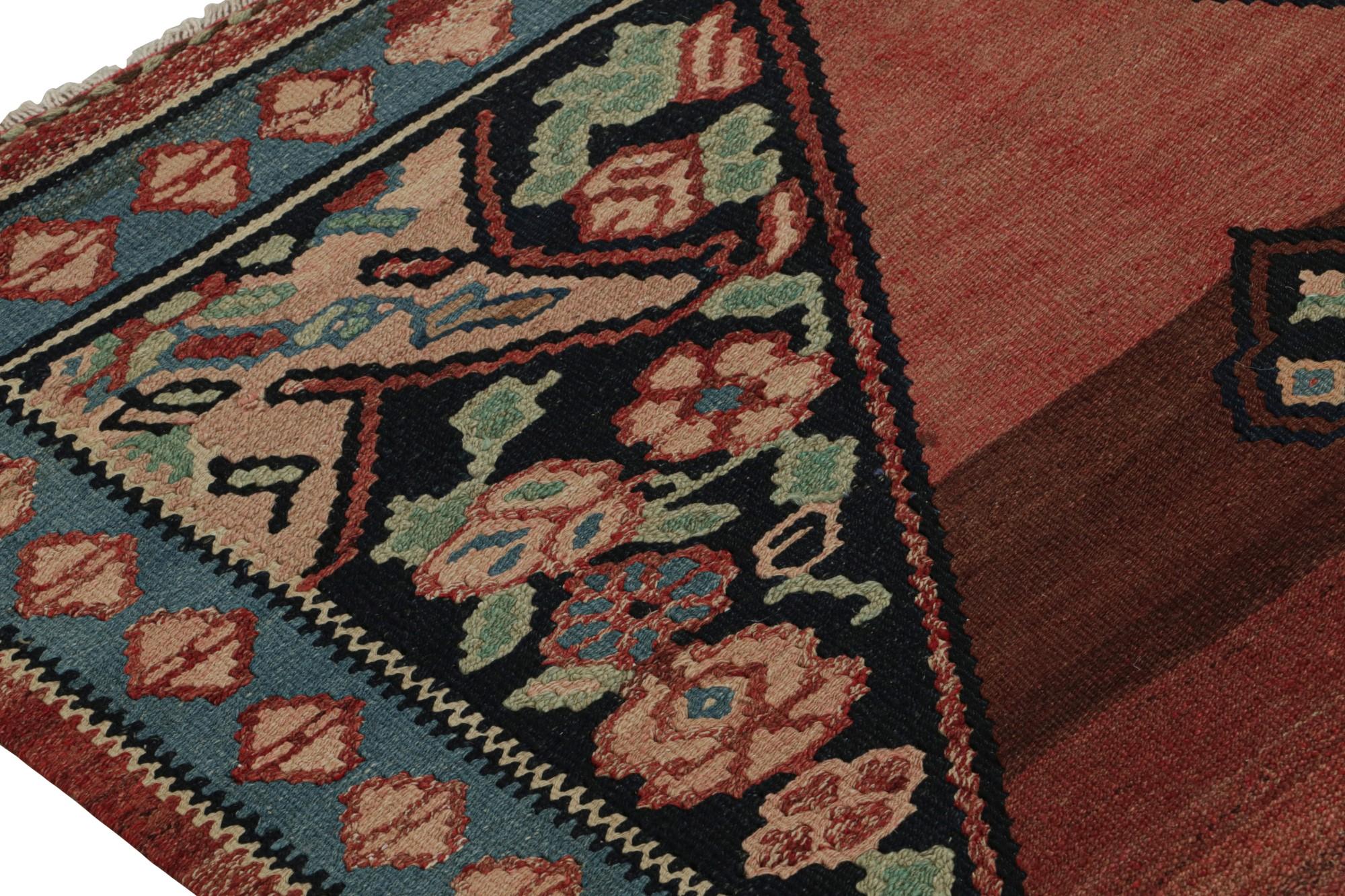 Rug & Kilim’s Afghan Tribal Kilim with Medallions and Geometric Floral Patterns In New Condition For Sale In Long Island City, NY