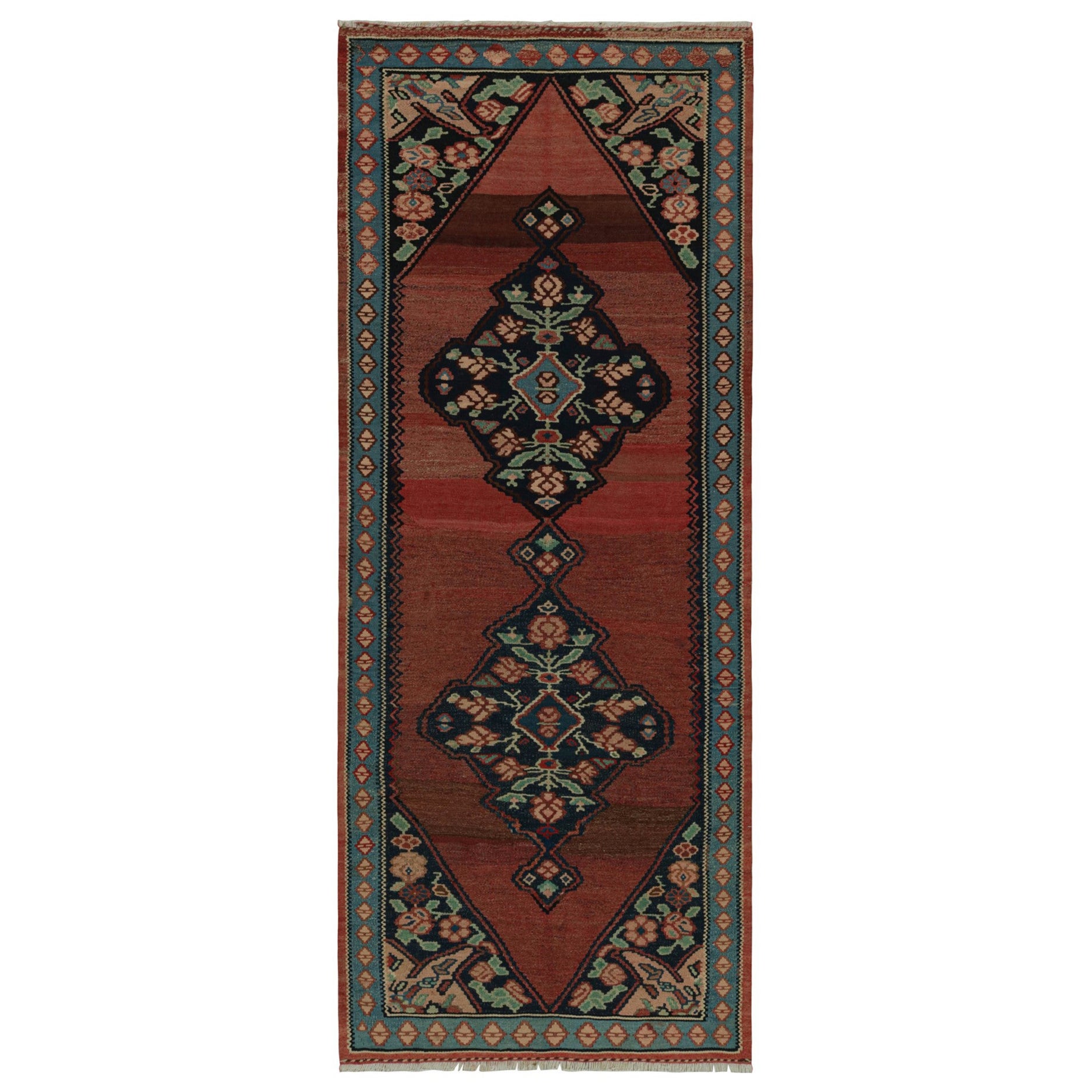 Rug 
Kilim’s Afghan Tribal Kilim with Medallions and Geometric Floral Patterns For Sale