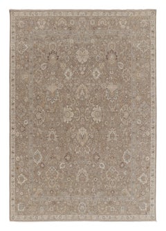 Rug & Kilim’s Agra-Inspired Rug in Beige and Ivory with Floral Patterns