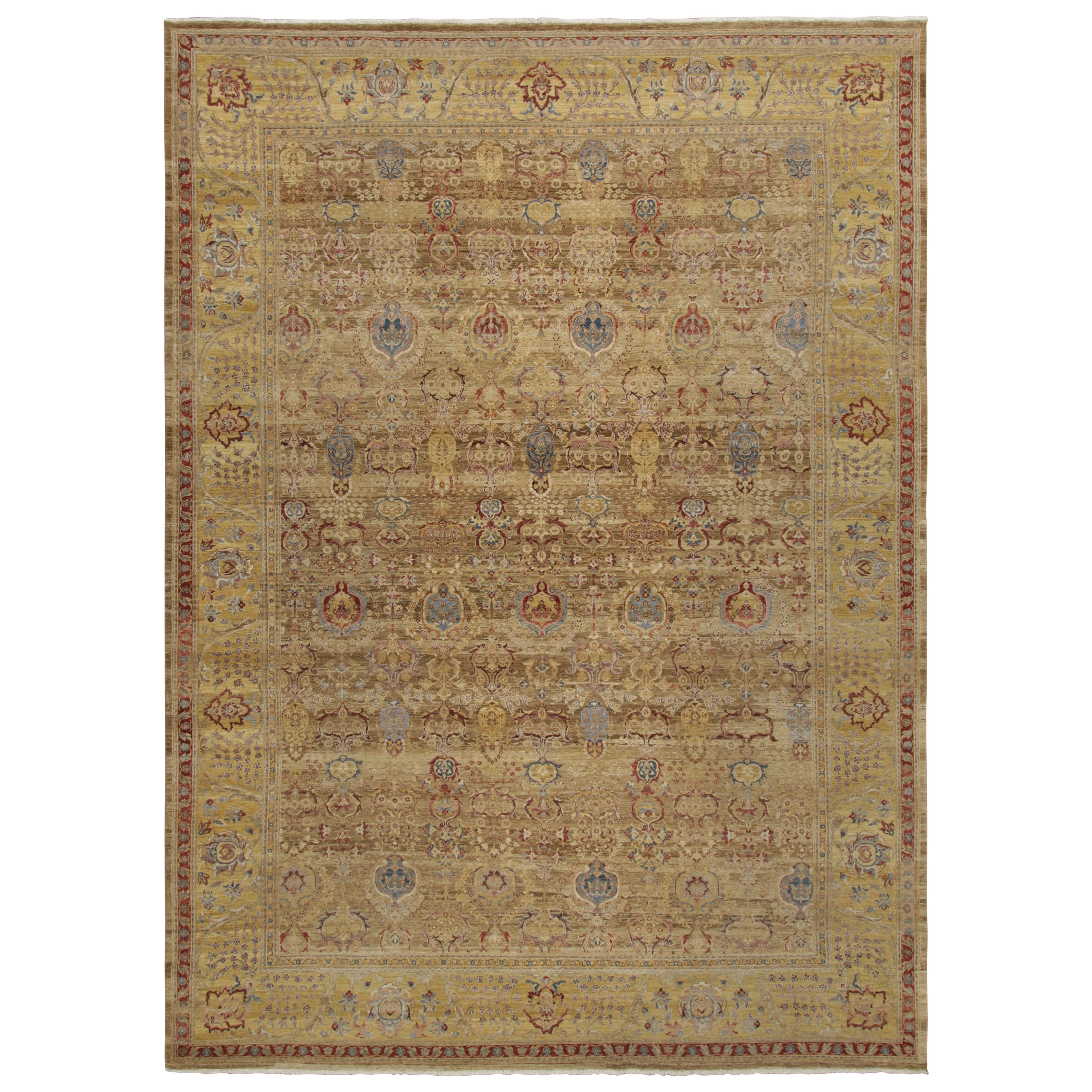 Rug 
Kilim
s Agra Style Orientteppich in Braun und Gold mit floralen Mustern