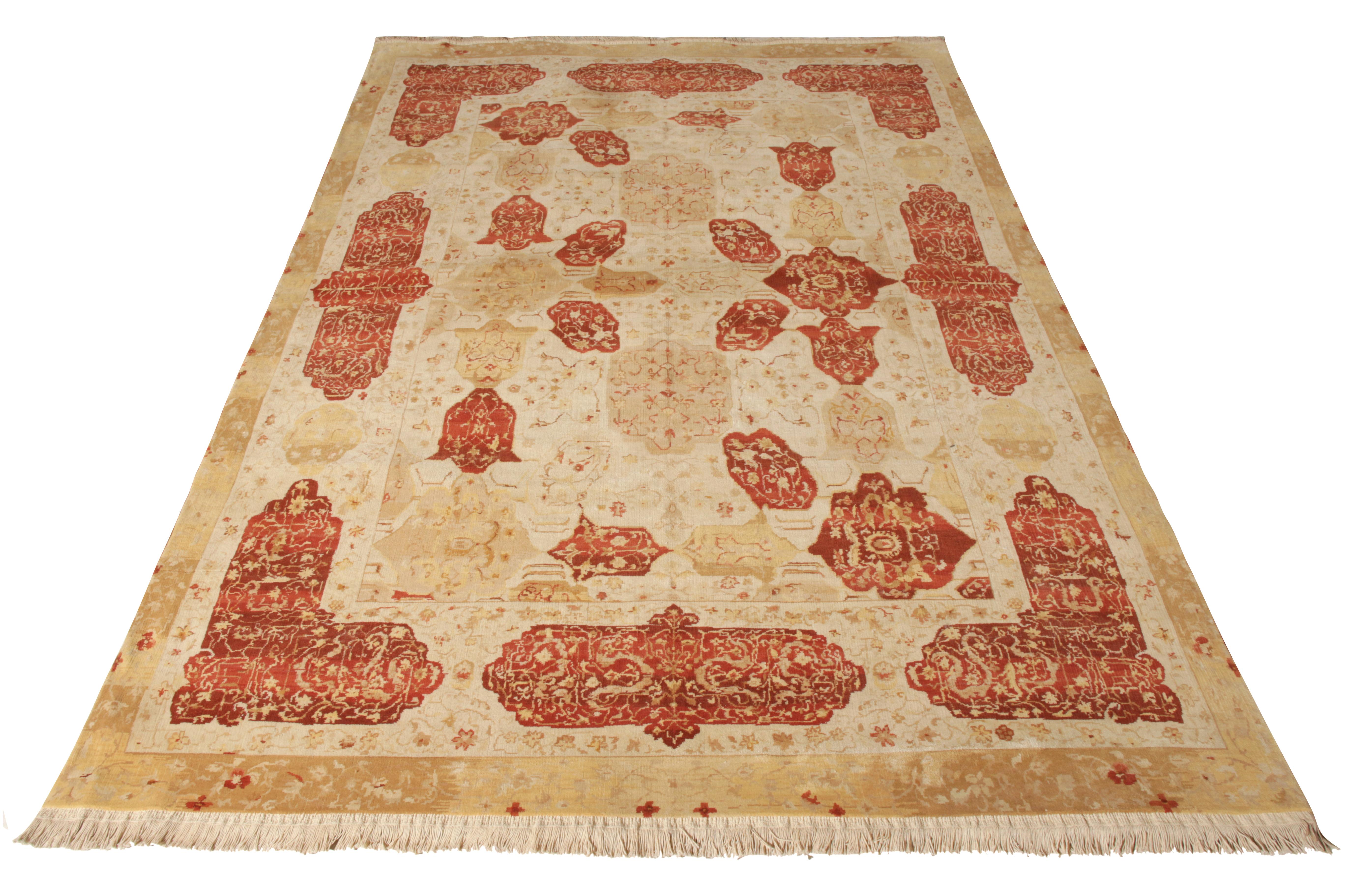 This 6x9 rug is an exciting new addition to the Modern Classics Collection by Rug & Kilim. Hand-knotted in wool, its design draws inspiration from rare antique Agra rug designs with warm hues and fine details.

On the Design: 

This piece enjoys a