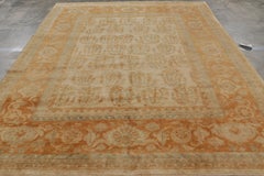 Tappeto Rug & Kilim in stile Agra in beige e ambra con motivi floreali