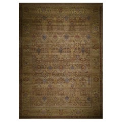 Rug & Kilim's Agra Style Teppich in Gold, Blau und Rot mit Blumenmustern