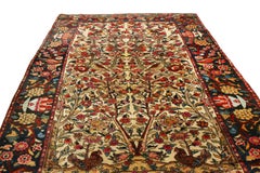 Antique Bakhtiari Traditional in Yellow and Green Floral Pattern by Rug & Kilim
