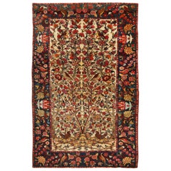 Antique Bakhtiari Traditional in Yellow and Green Floral Pattern by Rug & Kilim
