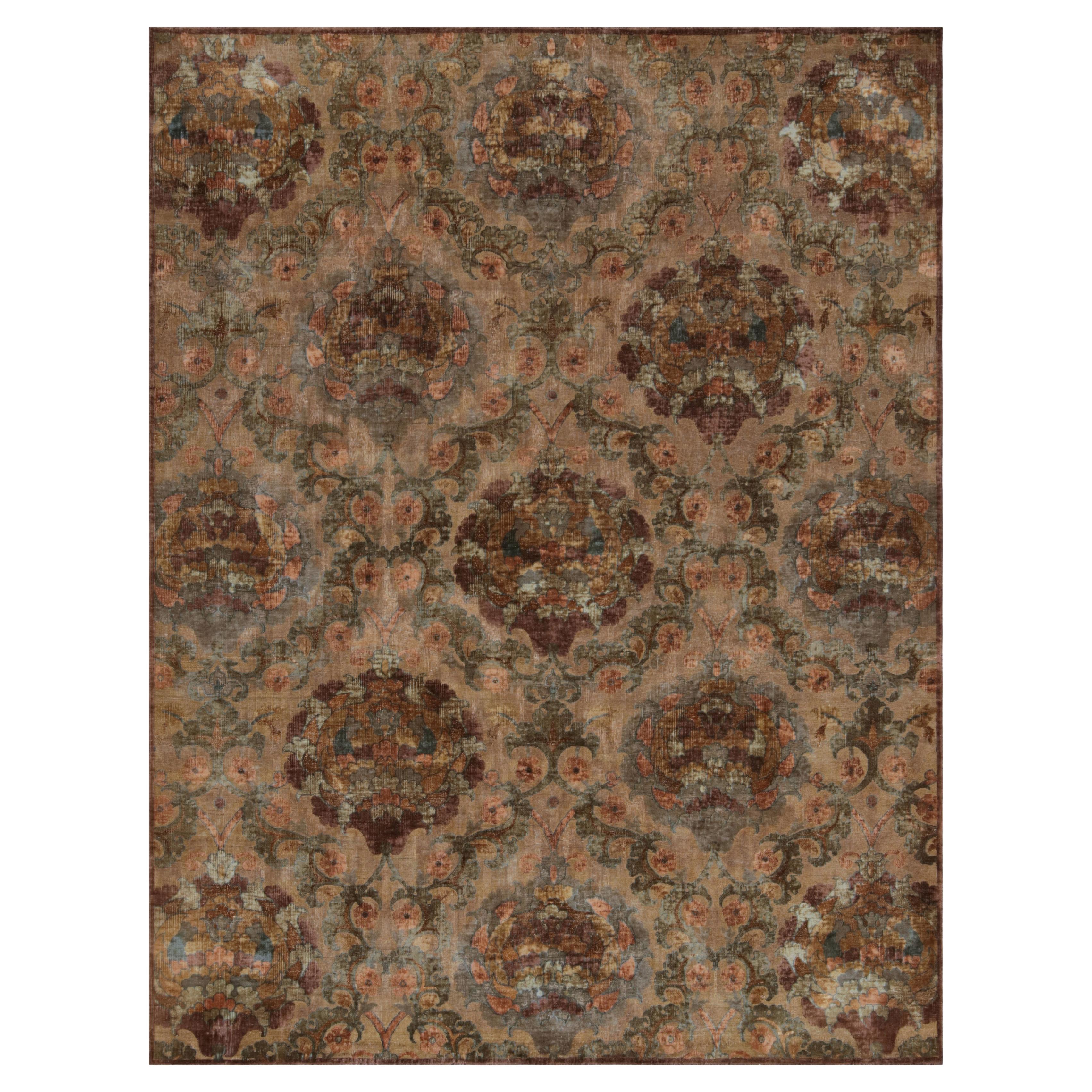 Rug & Kilim's Antique Ottoman rug in Camel and Golden Brown Tones (tapis ottoman ancien dans les tons de chameau et de brun doré) en vente