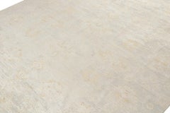 Rug & Kilim’s Antique Oushak Style Rug in Gray, Blue & Gold Patterns