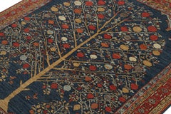 Rug & Kilim’s Antique Persian Style Rug In Red, Blue & Gold Pictorials