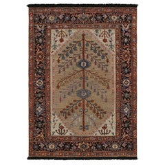 Tappeto antico in stile tribale di Rug & Kilim con motivi rossi, blu e marroni
