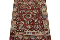 Rug & Kilim’s Antique Tribal Style rug in Red with Geometric Patterns