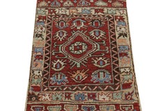 Rug & Kilim’s Antique Tribal Style Rug in Red with Geometric Patterns