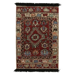 Rug & Kilim’s Antique Tribal Style Rug in Red with Geometric Patterns