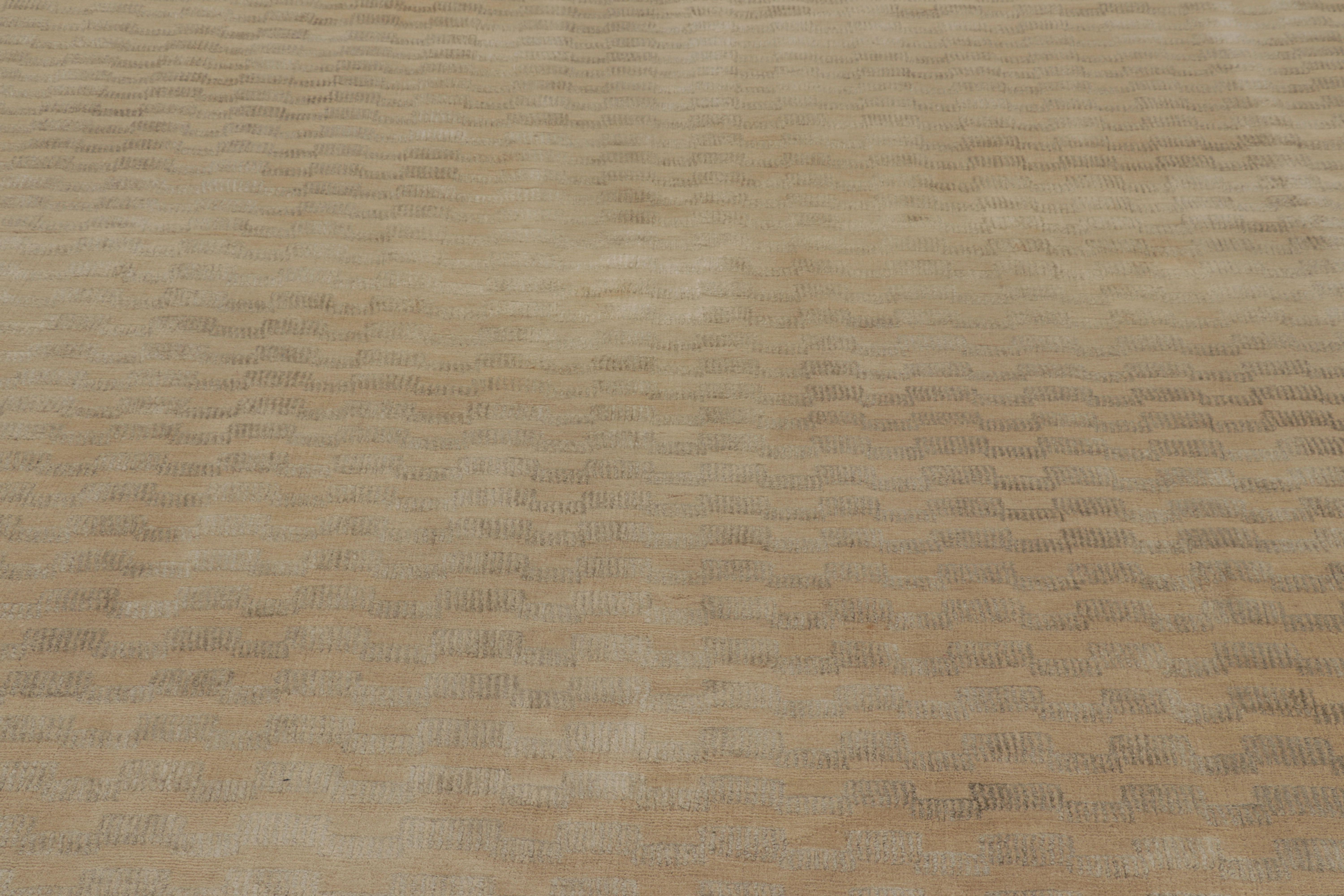 Rug & Kilim's Art Deco-Inspired Rug, Beige with Minimalist Geometric Patterns In New Condition For Sale In Long Island City, NY