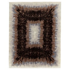 Rug & Kilim’s Art Deco Style Contemporary Rug in Brown, Black and Gray Patterns