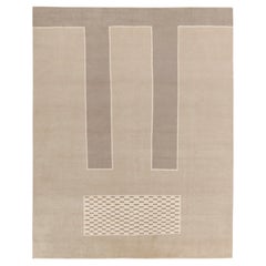 Rug & Kilims Art-Deco-Teppich in Beige und Grau mit geometrischen Mustern
