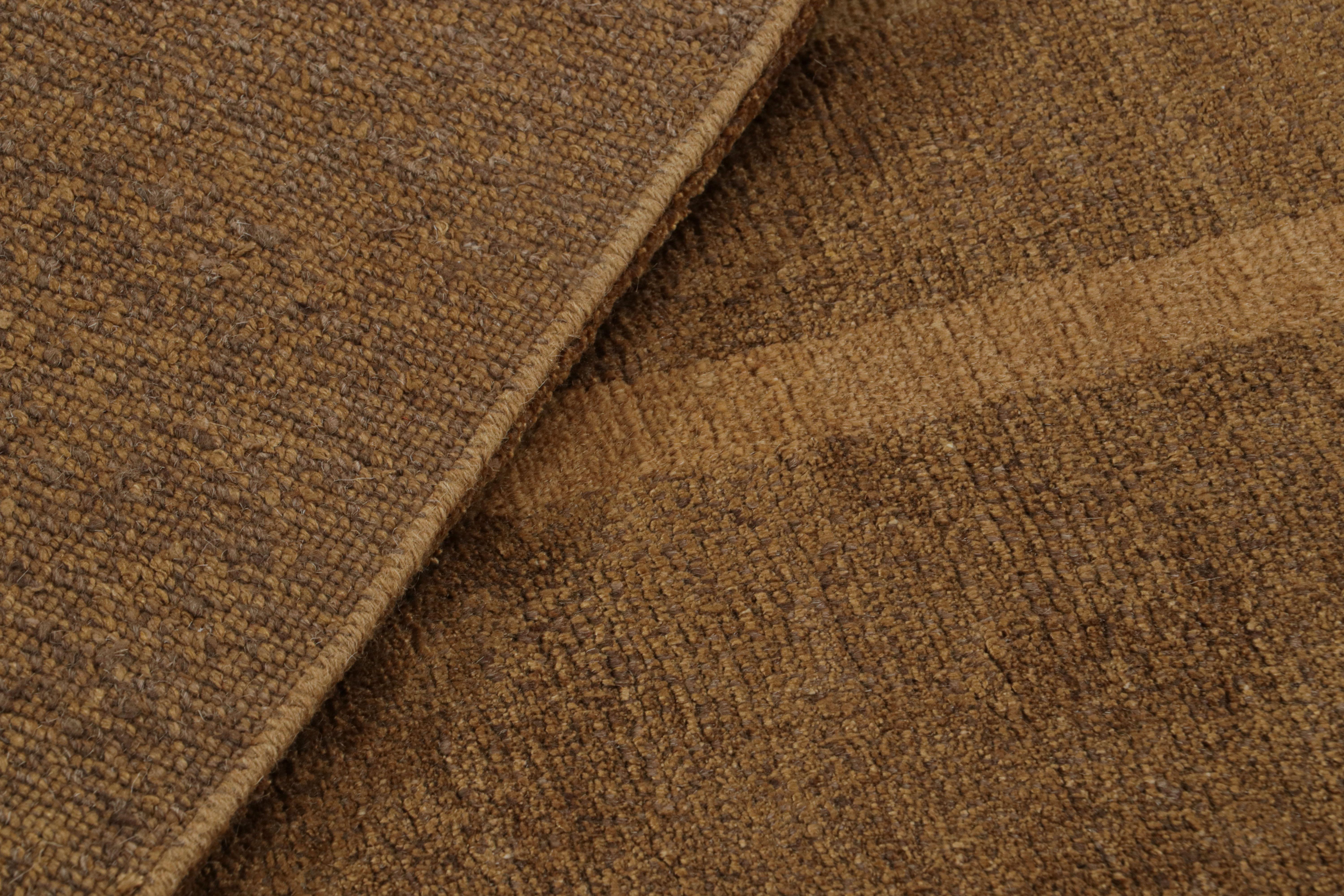 XXIe siècle et contemporain Rug & Kilim's Modern Art Deco Rug in Beige-Brown with Geometric Patterns (Rug & Kilim's Modern Art Deco Rug in Beige-Brown with Geometric Patterns (Rug & Kilim's Modern Art Deco Rug in Beige-Brown with Geometric Patterns) en vente