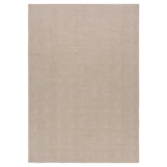 Rug & Kilim’s Art Deco Style Rug with Cubist Geometric Patterns in Cream White