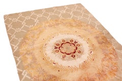 Rug & Kilim’s Aubusson Inspired Floral Cream and Gold Wool and Silk Rug
