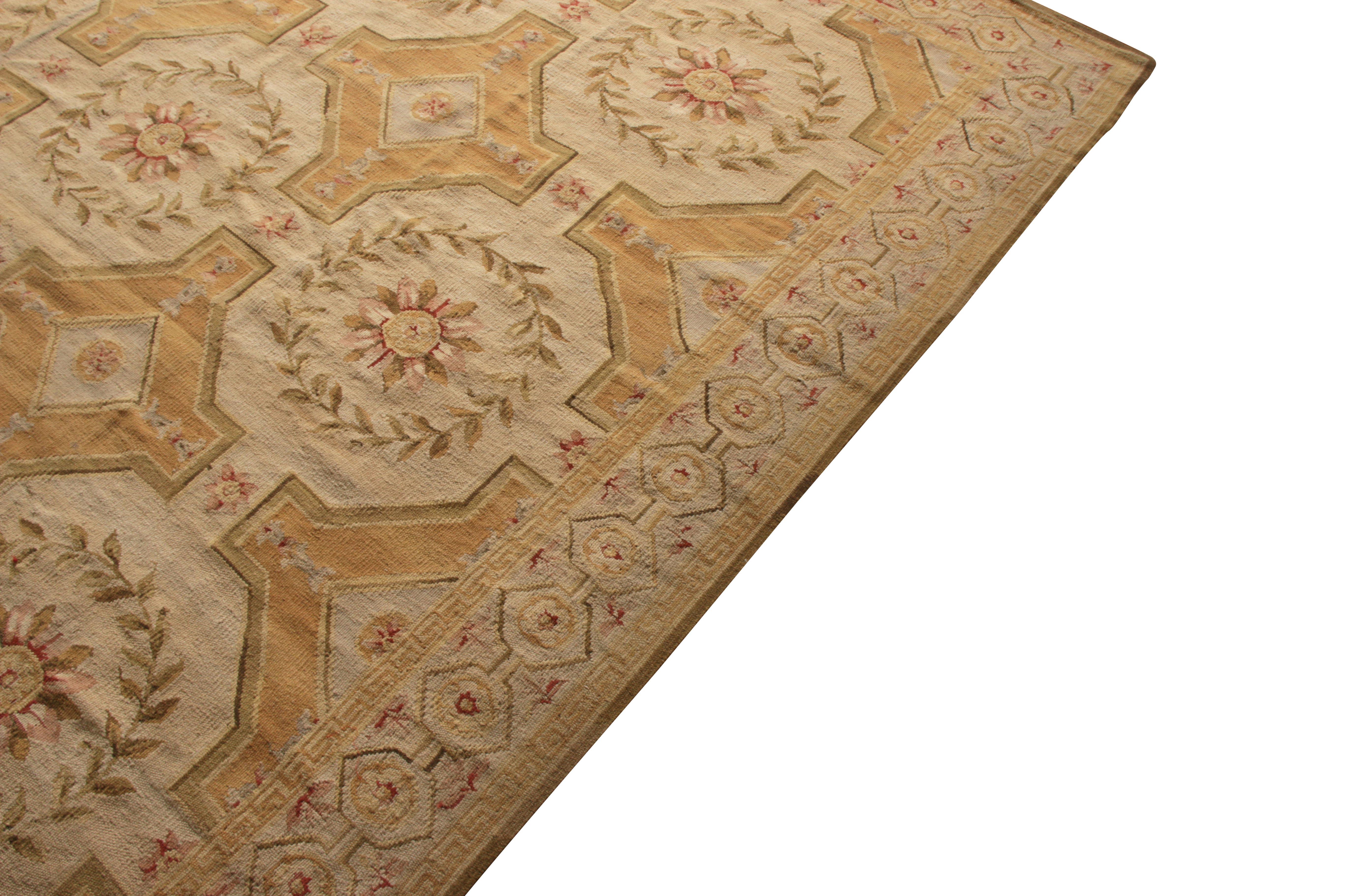 brown floral rug