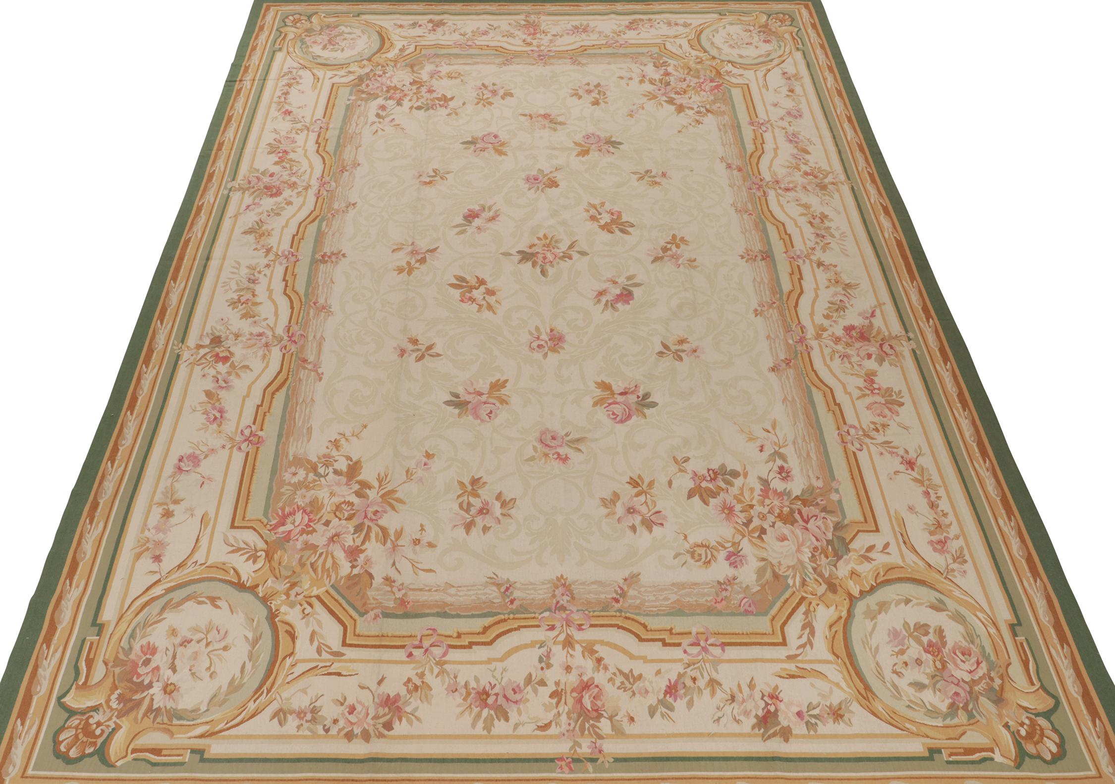 Questo contemporaneo 11x16 a trama piatta è la nuova aggiunta alla collezione europea di Rug & Kilim. Ispirato alle trame piatte Aubusson del 18° secolo, uno degli stili e dei periodi preferiti dal direttore di R&K Josh Nazmiyal.
Ulteriori