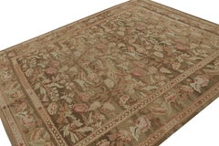 Rug & Kilim’s Aubusson Style Flatweave Rug with Floral Botanical Design