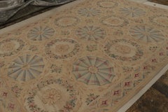 Rug & Kilim’s Aubusson Style Flatweave Rug with Floral Patterns and Medallions
