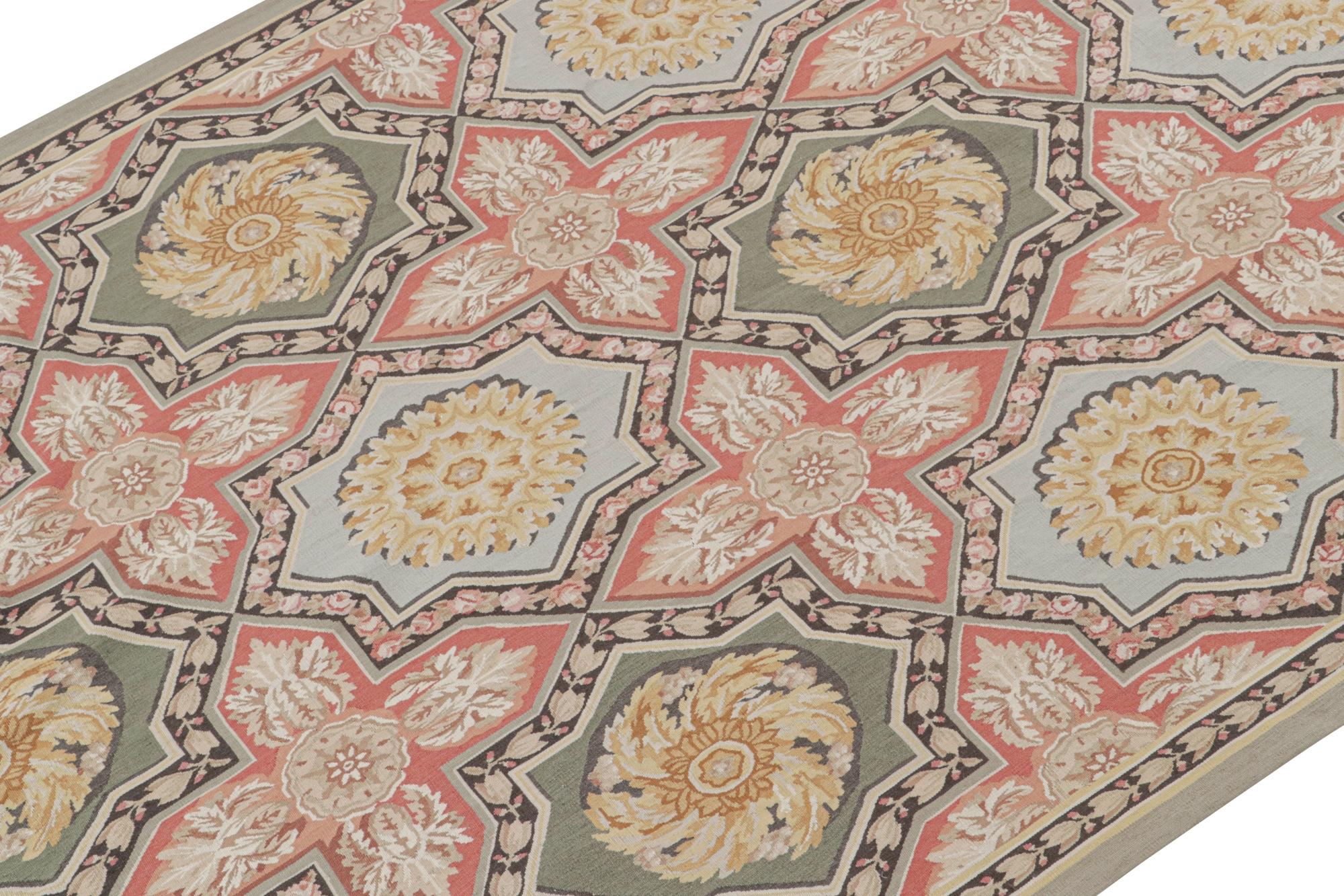 Handwoven in wool, this 6x9 kilim is a new unveiling Rug & Kilim’s European Collection by Rug & Kilim, inspired by 18th-century Aubusson flatweaves.

On the Design: 

This rug enjoys a repeat of cartouches, medallions and floral patterns with red,