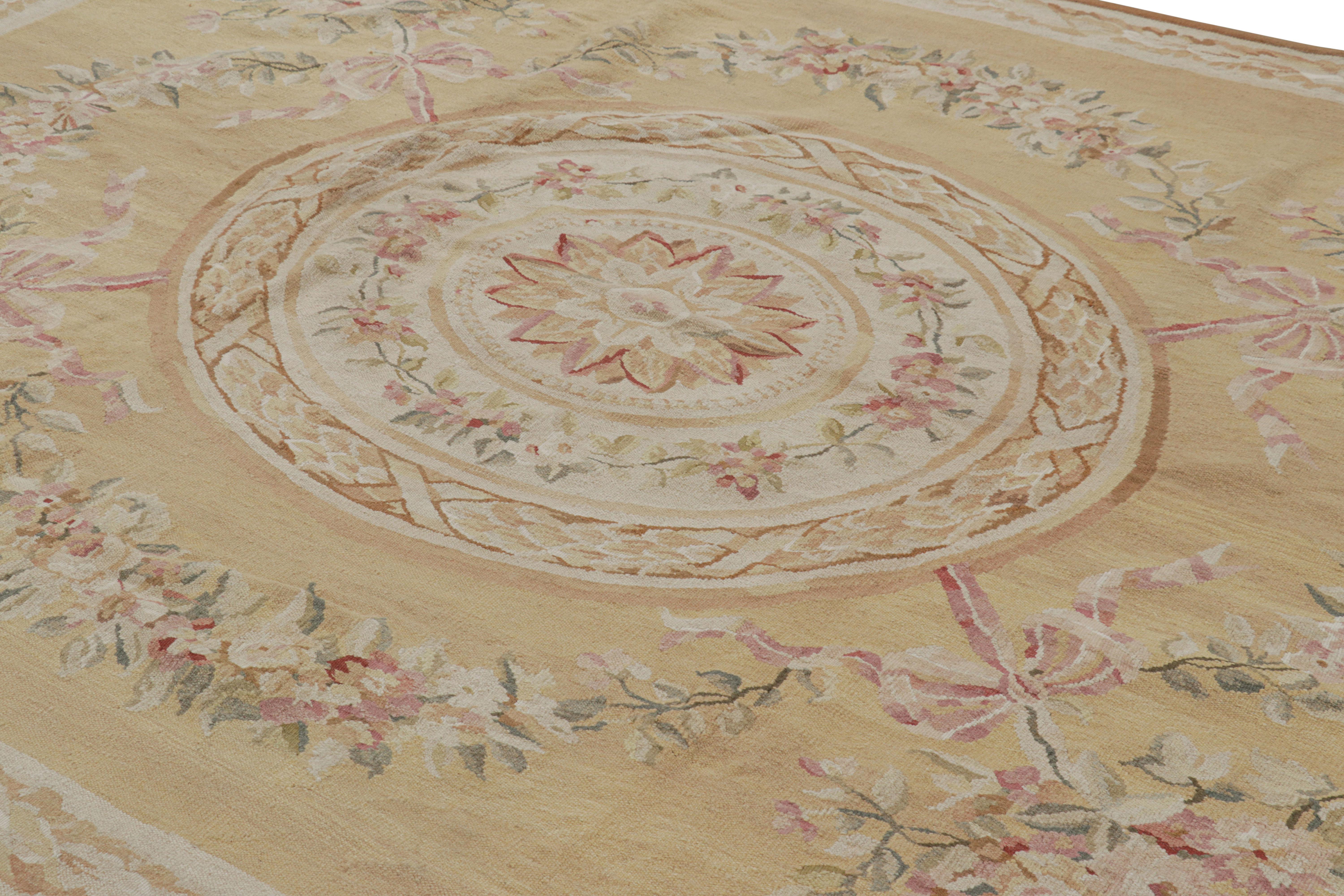 Handwoven in a wool flatweave, this 8x10 rug is a new unveiling from the European rug collection by Rug & Kilim—one of its earliest works, inspired by antique Aubusson rugs and tapestries. 

On the Design: 

Admirers of the craft will appreciate
