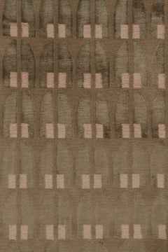 Rug & Kilim’s Austrian Art Deco Custom Rug Design, Brown Tones “Portico”
