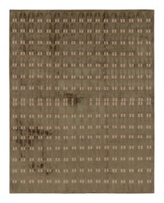 Rug & Kilim’s Austrian Art Deco Custom Rug Design, Brown Tones “Portico”