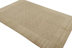 Rug & Kilim’s Austrian Art Deco Rug in Beige-Brown with Geometric Patterns