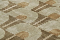 Rug & Kilim's Austrian Art Deco Style Custom Rug Design mit geometrischen Mustern