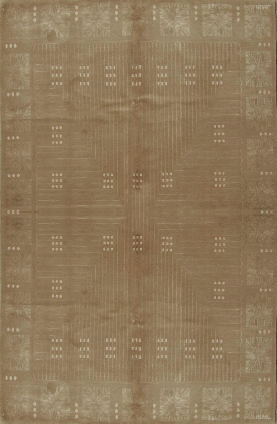 Rug & Kilims österreichischer Teppich im Art-Deco-Stil in Beige-Braun mit geometrischen Mustern im Zustand „Neu“ im Angebot in Long Island City, NY