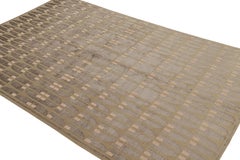 Rug & Kilim's Austrian Art Deco Style Rug Modern Green Wool and Silk Custom