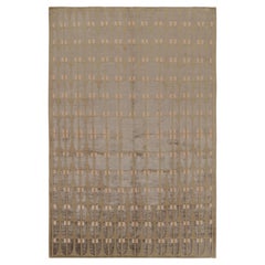 Rug & Kilim's Austrian Art Deco Style Rug Modern Green Wool and Silk Custom