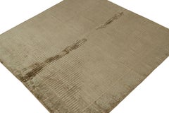 Rug & Kilim’s Austrian Style Art Deco Rug in Brown with Beige Geometric Pattern