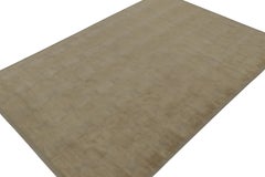 Rug & Kilim’s Austrian Style Art Deco Rug in Taupe and Beige Geometric Pattern