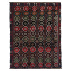 Rug 
Kilim’s Baluch Tribal Rug in Brown with Colorful Hexagon Patterns