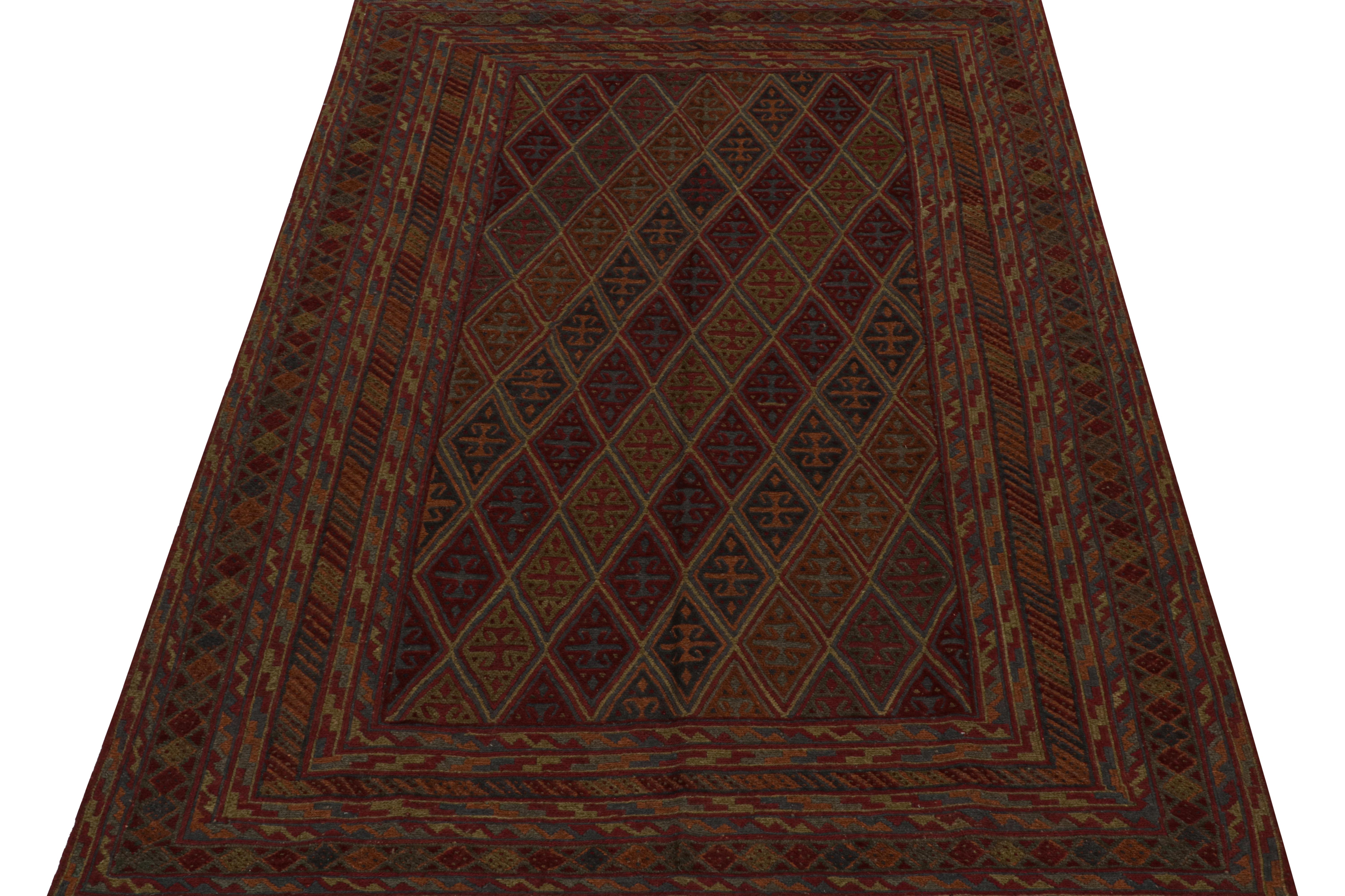 Tribal Tapis tribal Baluch à motifs géométriques colorés de Rug & Kilim en vente