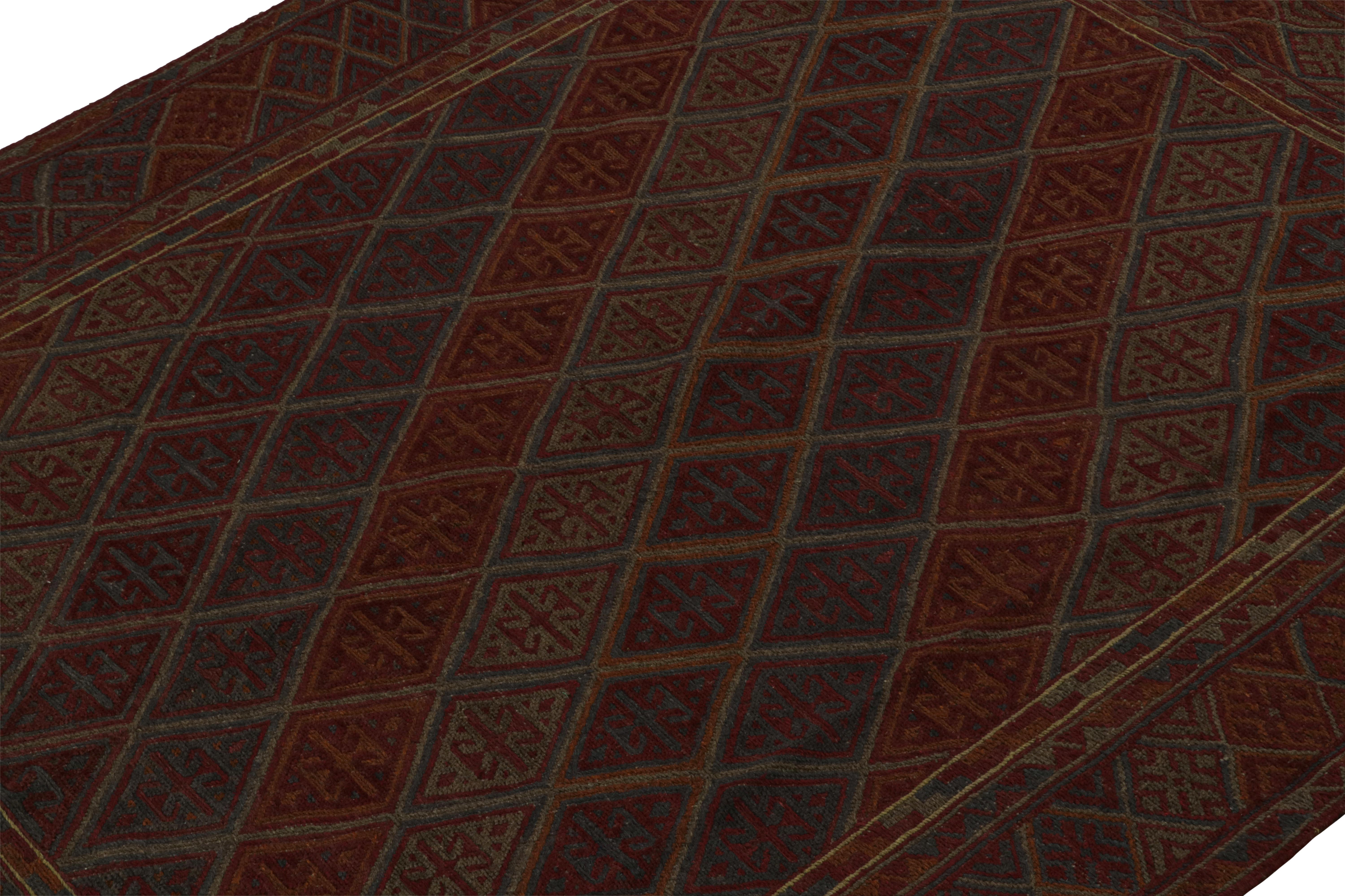 Hand-Knotted Rug & Kilim’s Baluch Tribal Rug with Colorful Geometric Patterns For Sale