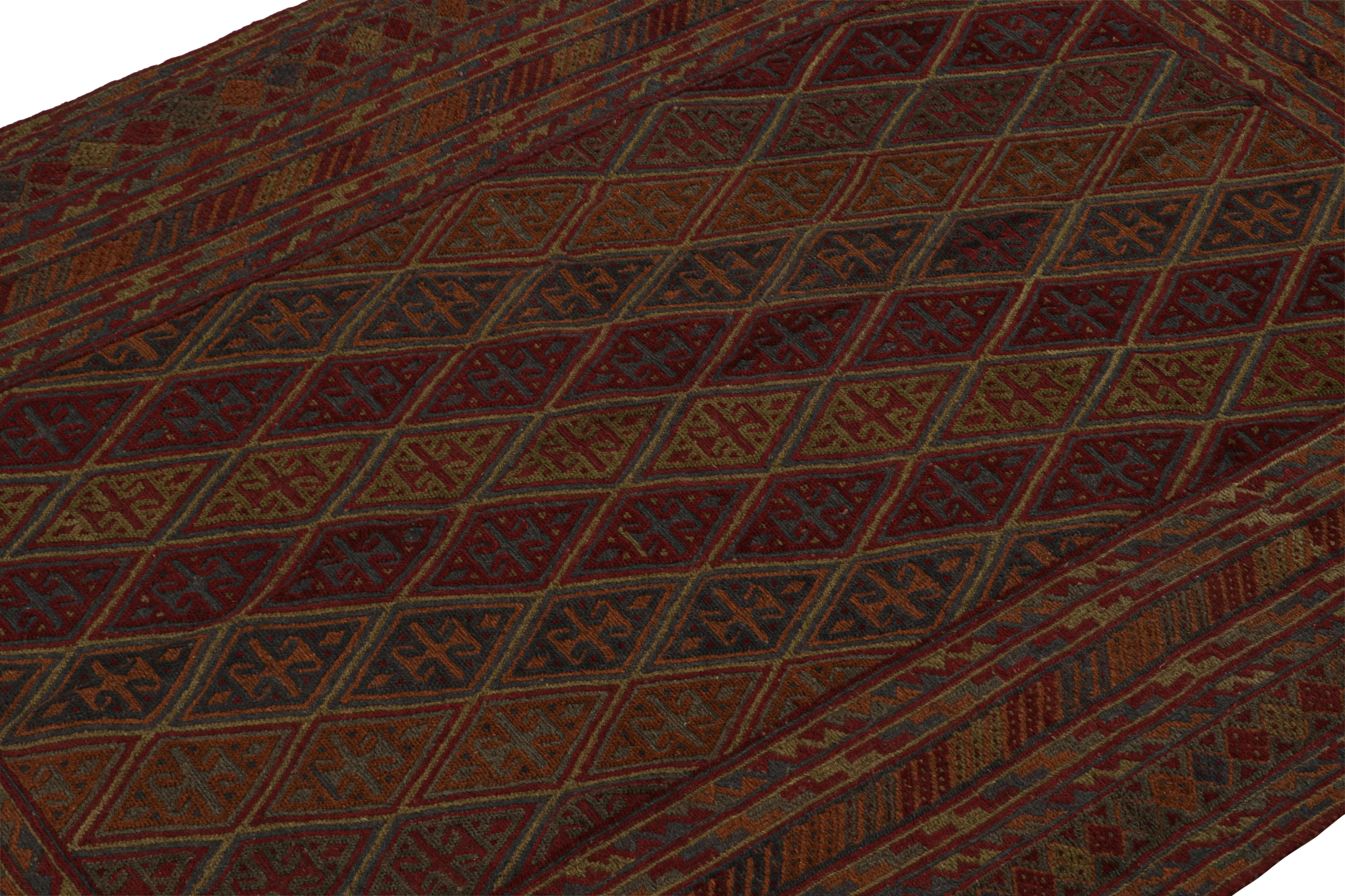 Afghan Tapis tribal Baluch à motifs géométriques colorés de Rug & Kilim en vente