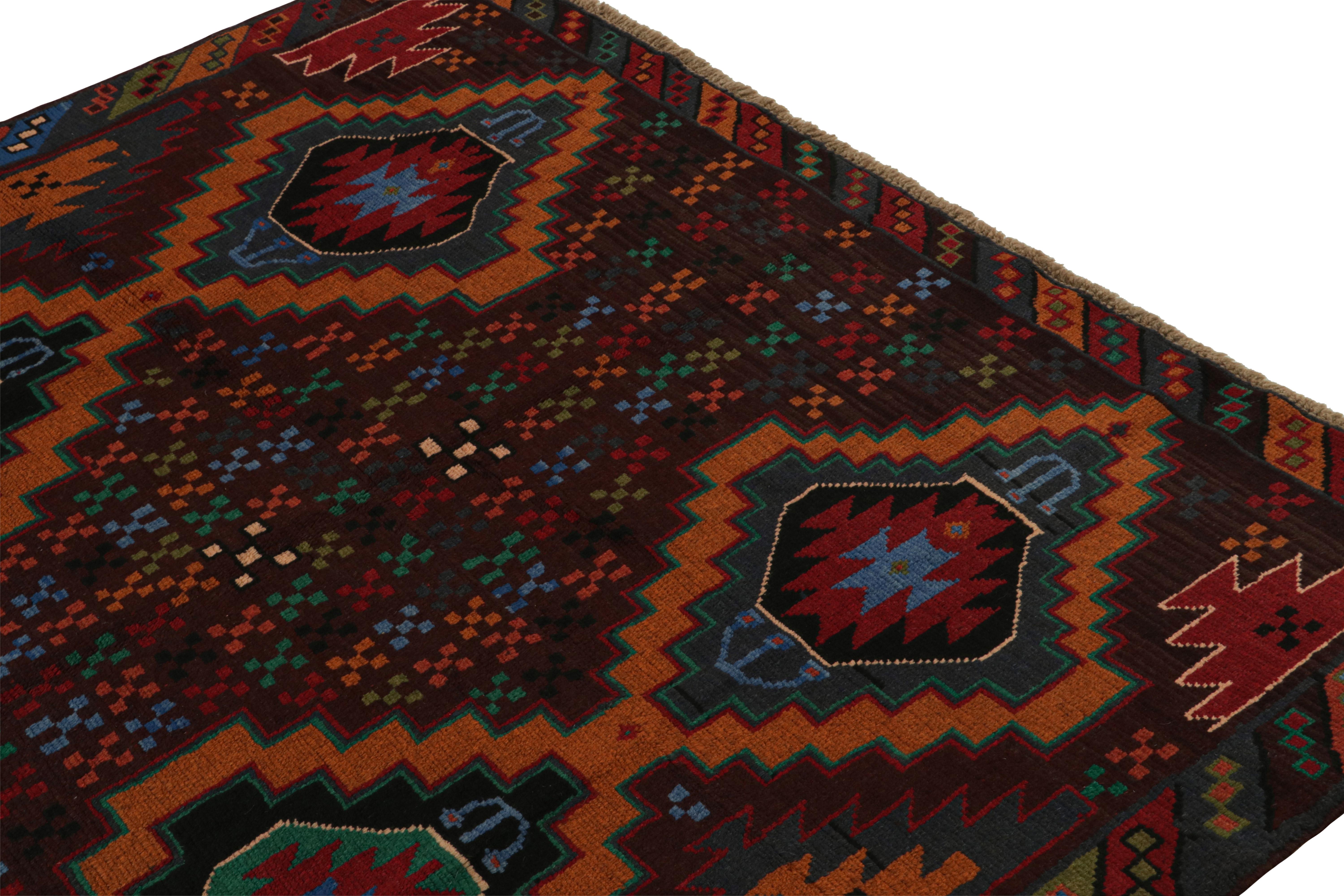 Rug & Kilim’s Baluch Tribal Rug with Colorful Geometric Patterns In New Condition For Sale In Long Island City, NY