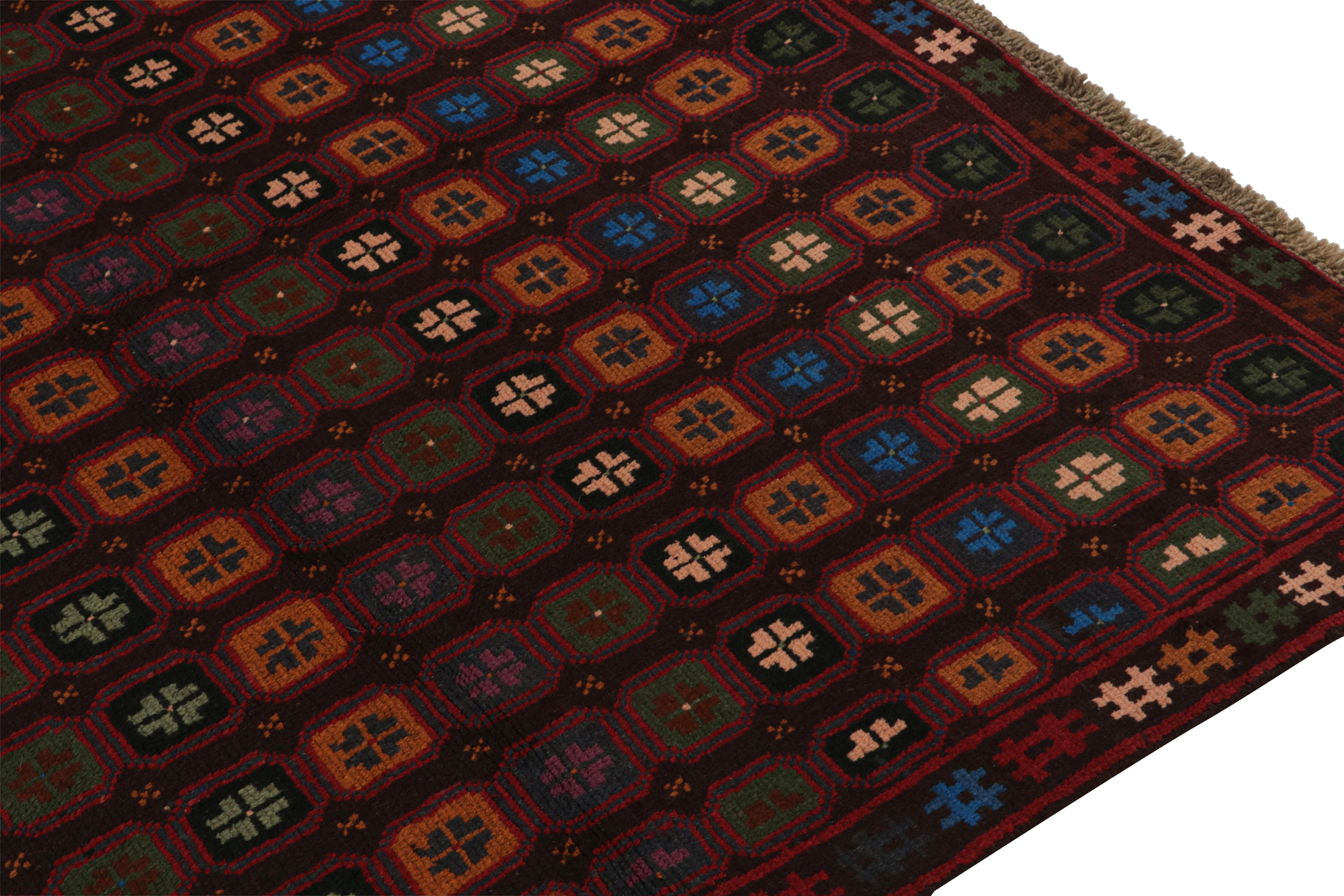 Rug & Kilim’s Baluch Tribal Rug with Colorful Geometric Patterns In New Condition For Sale In Long Island City, NY