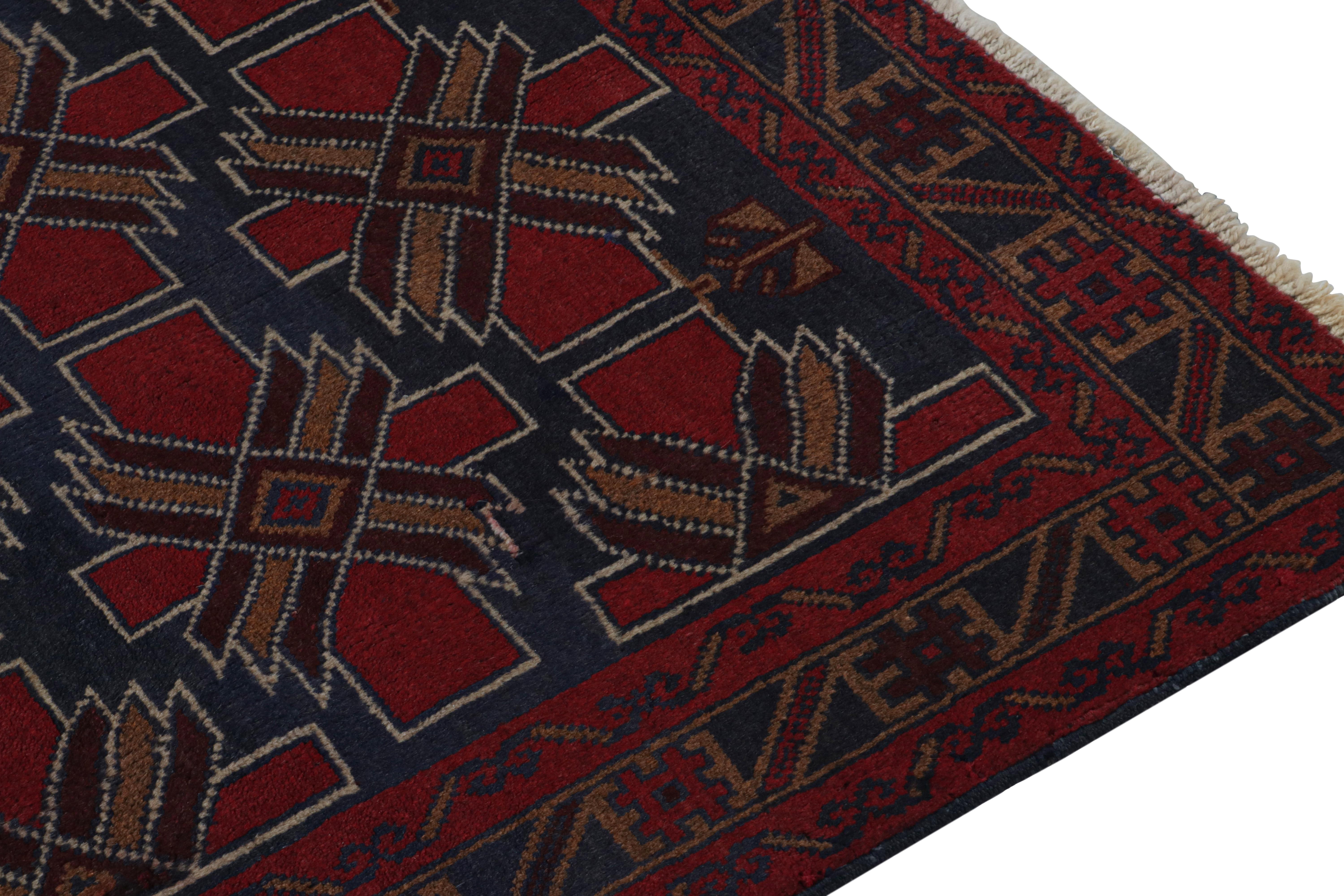 Rug & Kilim’s Baluch Tribal Rug with Colorful Geometric Patterns In Good Condition For Sale In Long Island City, NY