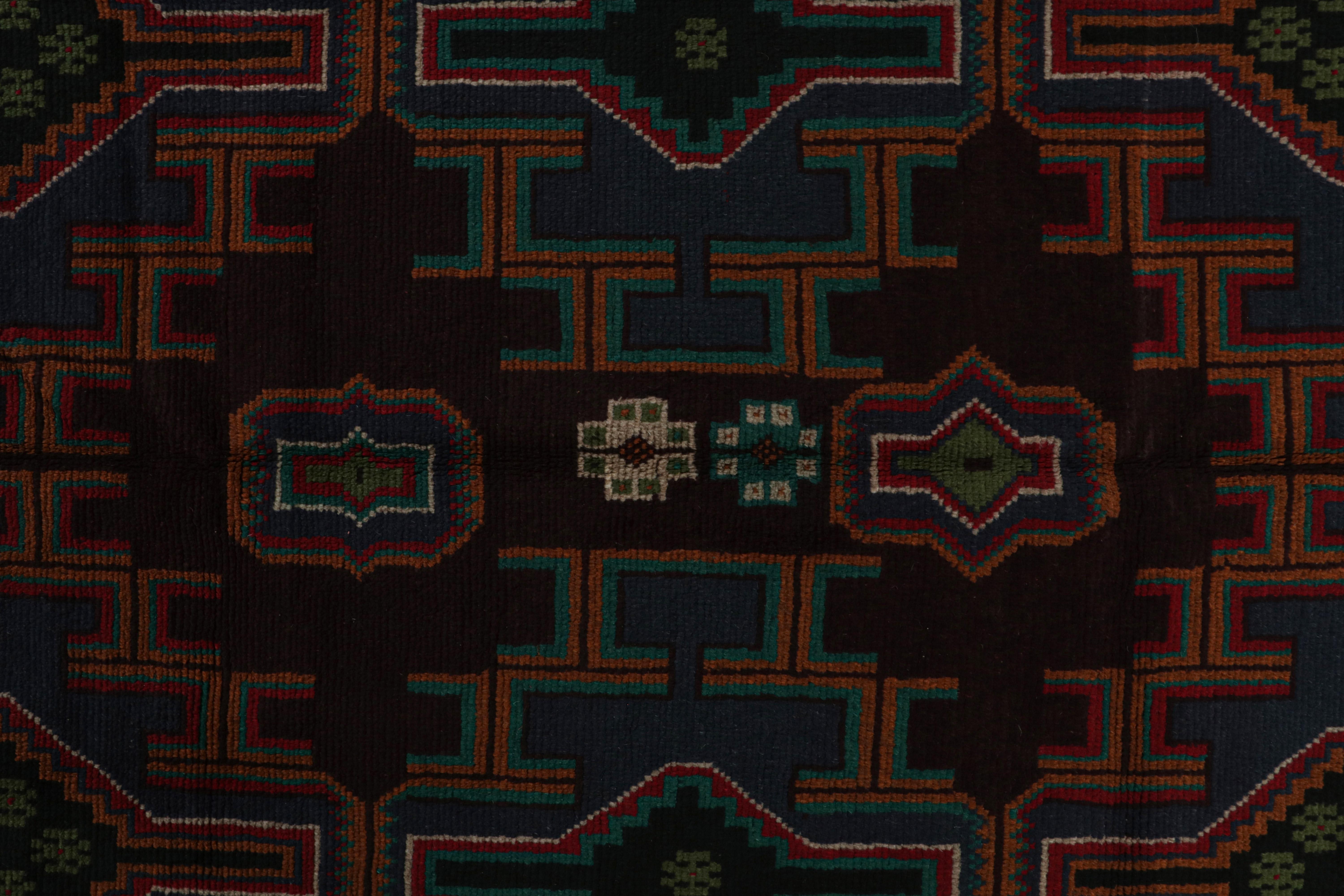 Contemporary Rug & Kilim’s Baluch Tribal Rug with Colorful Geometric Patterns For Sale