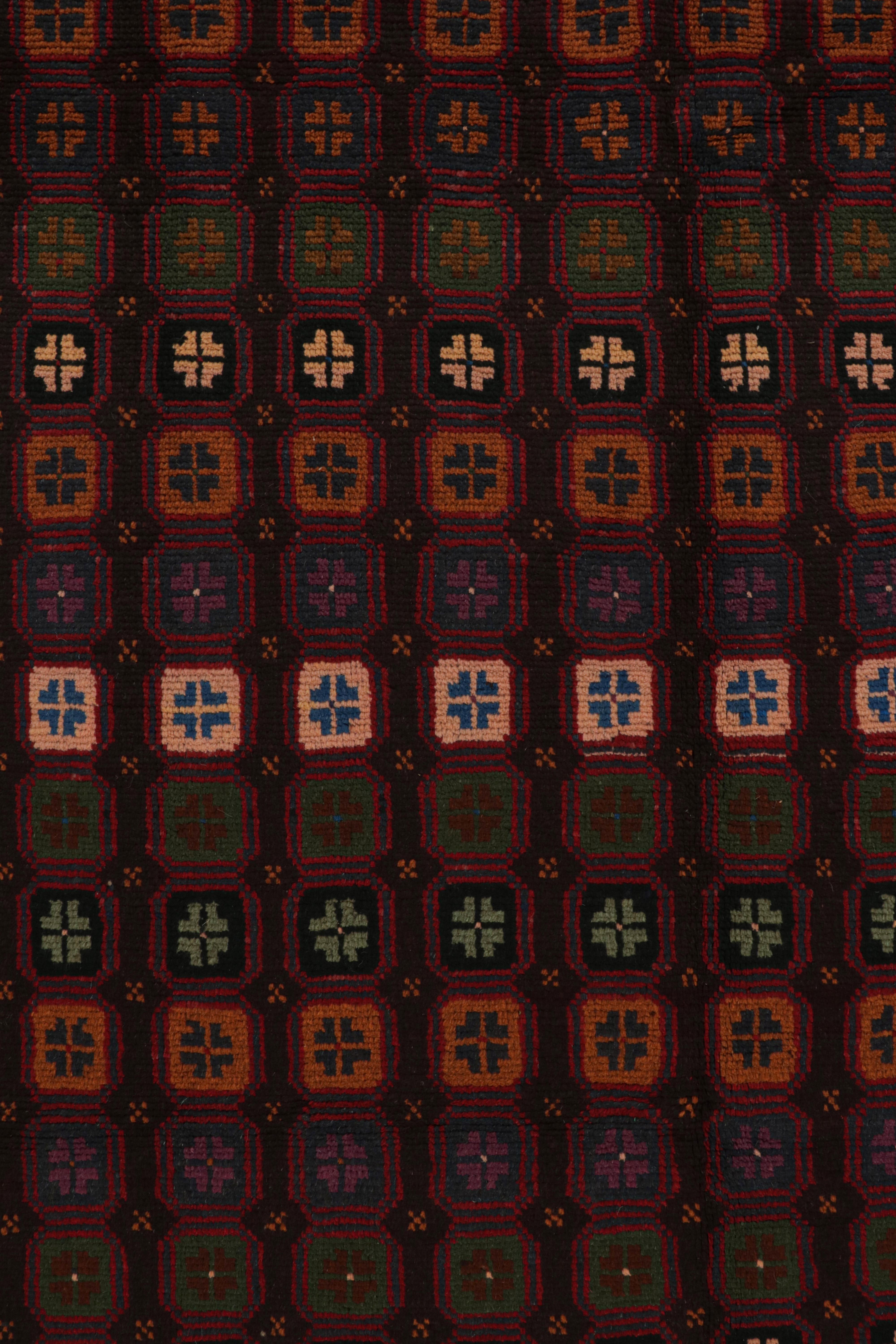 Contemporary Rug & Kilim’s Baluch Tribal Rug with Colorful Geometric Patterns For Sale