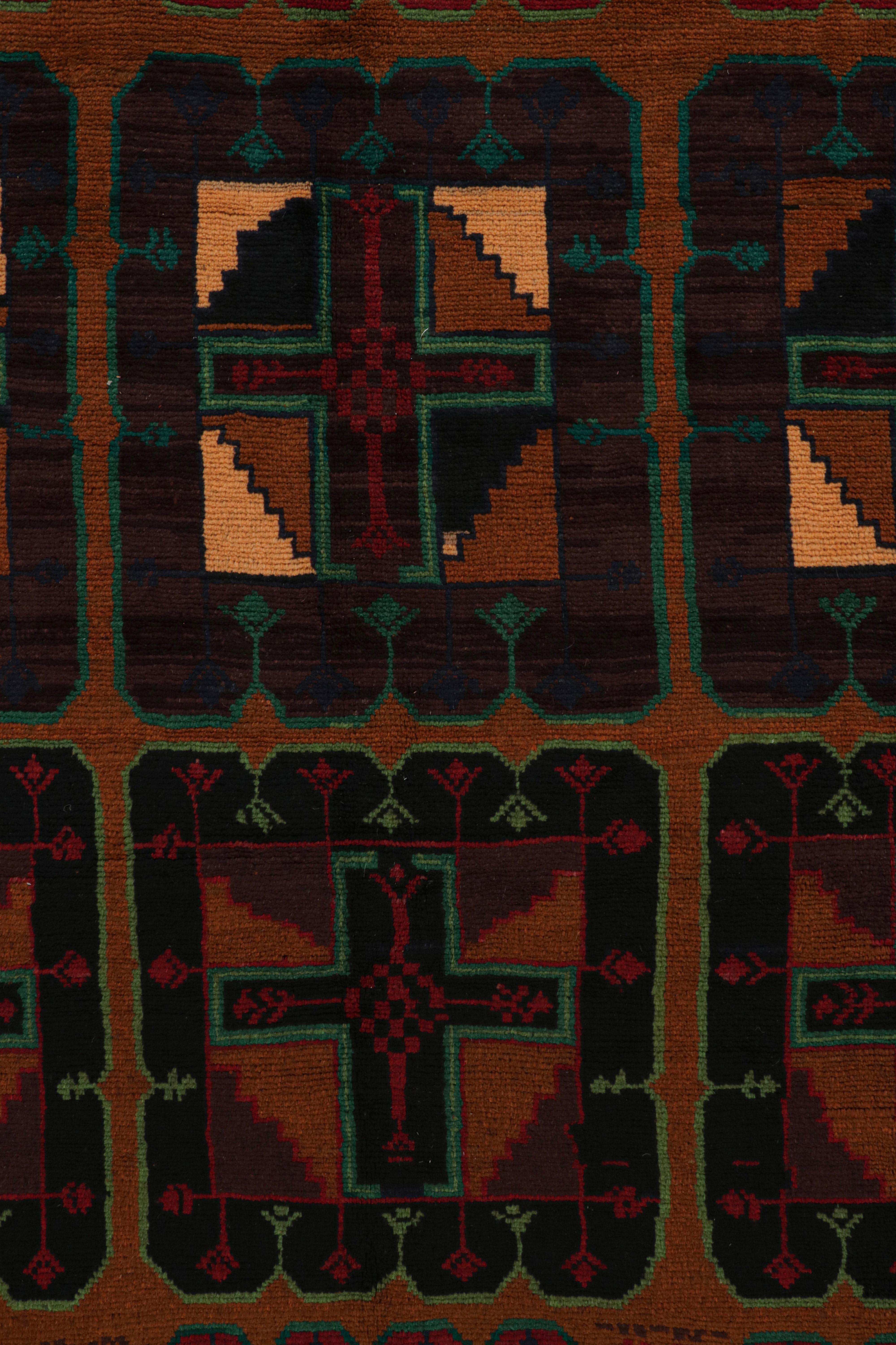 Contemporary Rug & Kilim’s Baluch Tribal Rug with Colorful Geometric Patterns For Sale