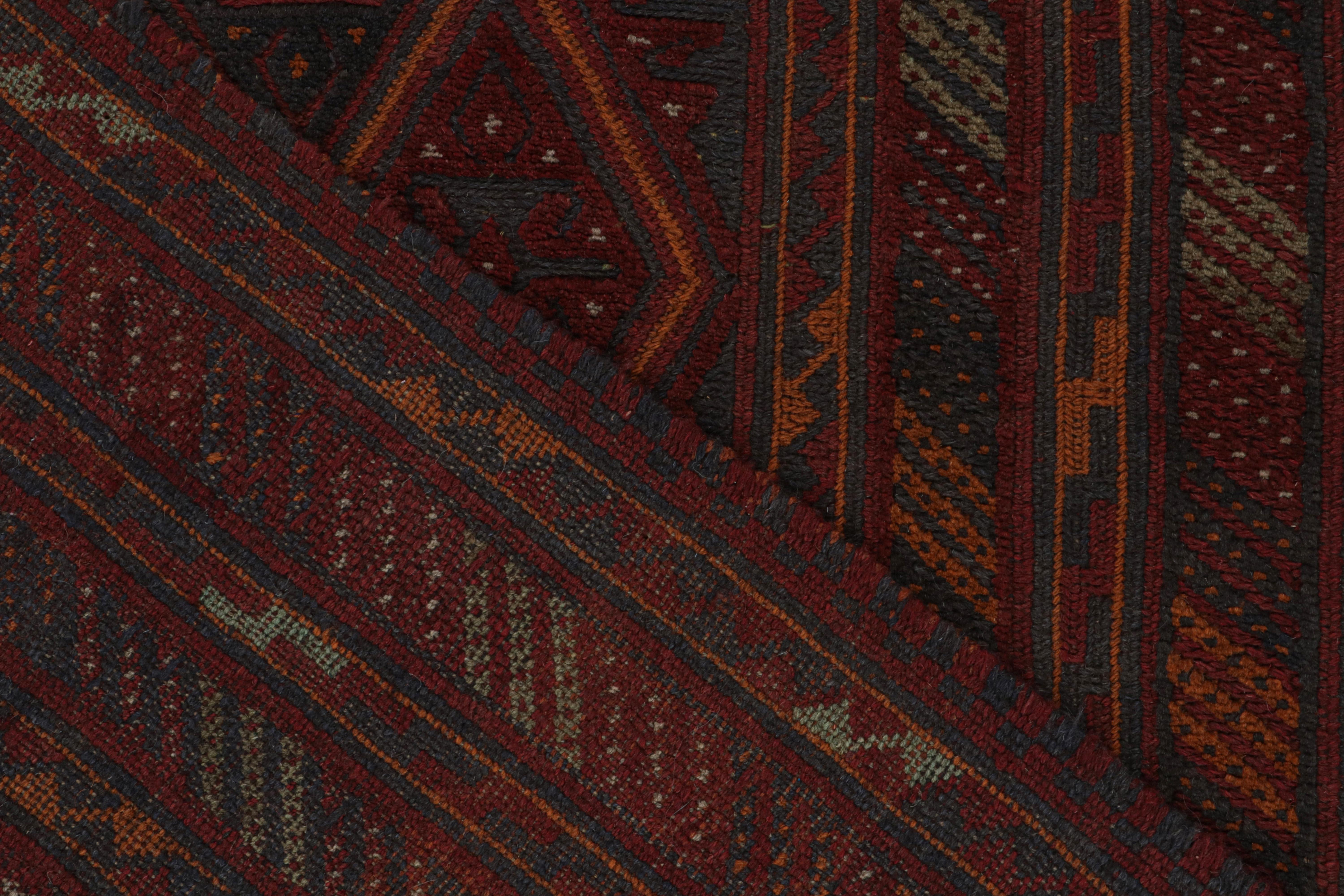 Contemporary Rug & Kilim’s Baluch Tribal Rug with Colorful Geometric Patterns For Sale