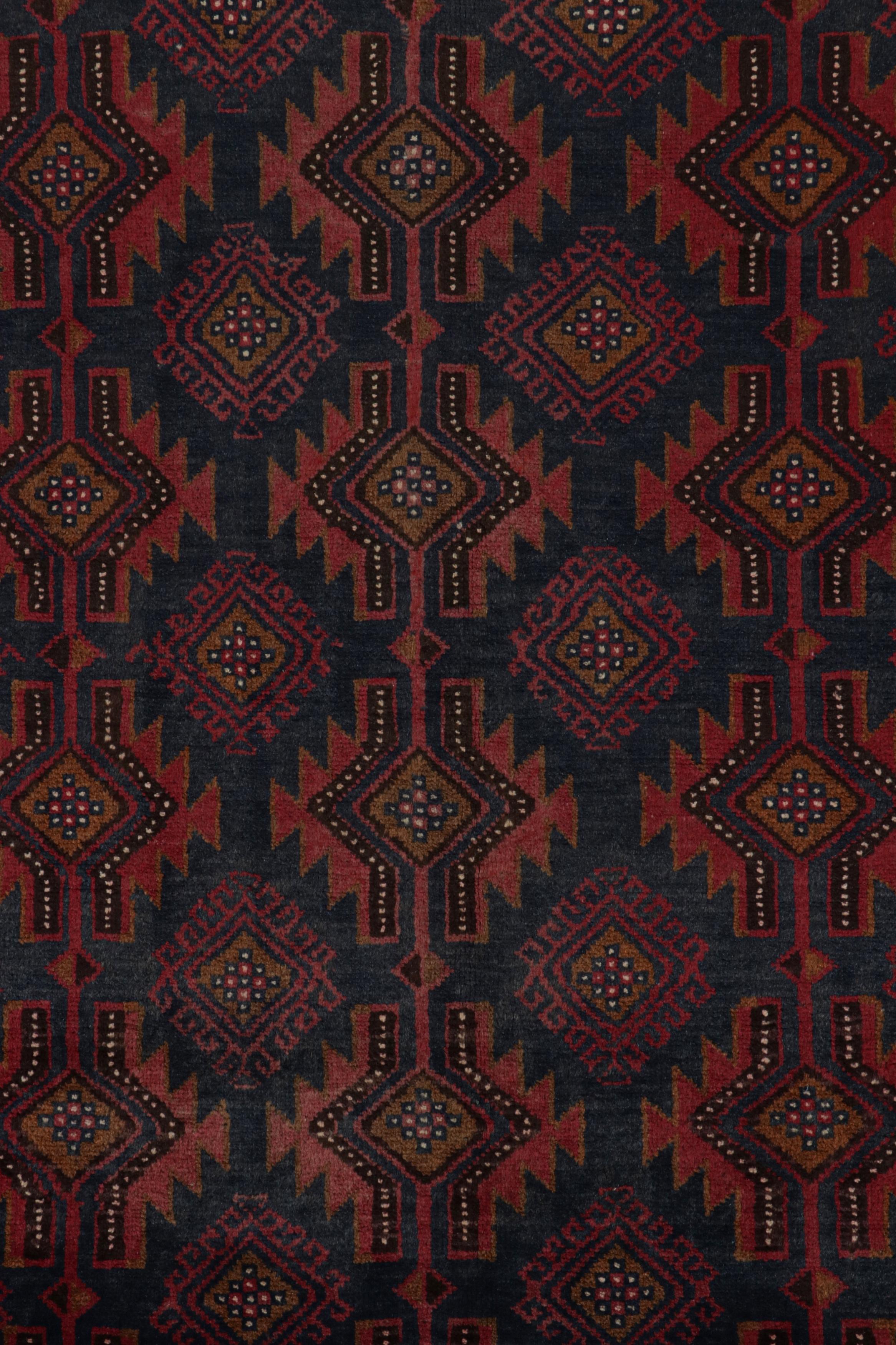 Contemporary Rug & Kilim’s Baluch Tribal Rug with Colorful Geometric Patterns For Sale