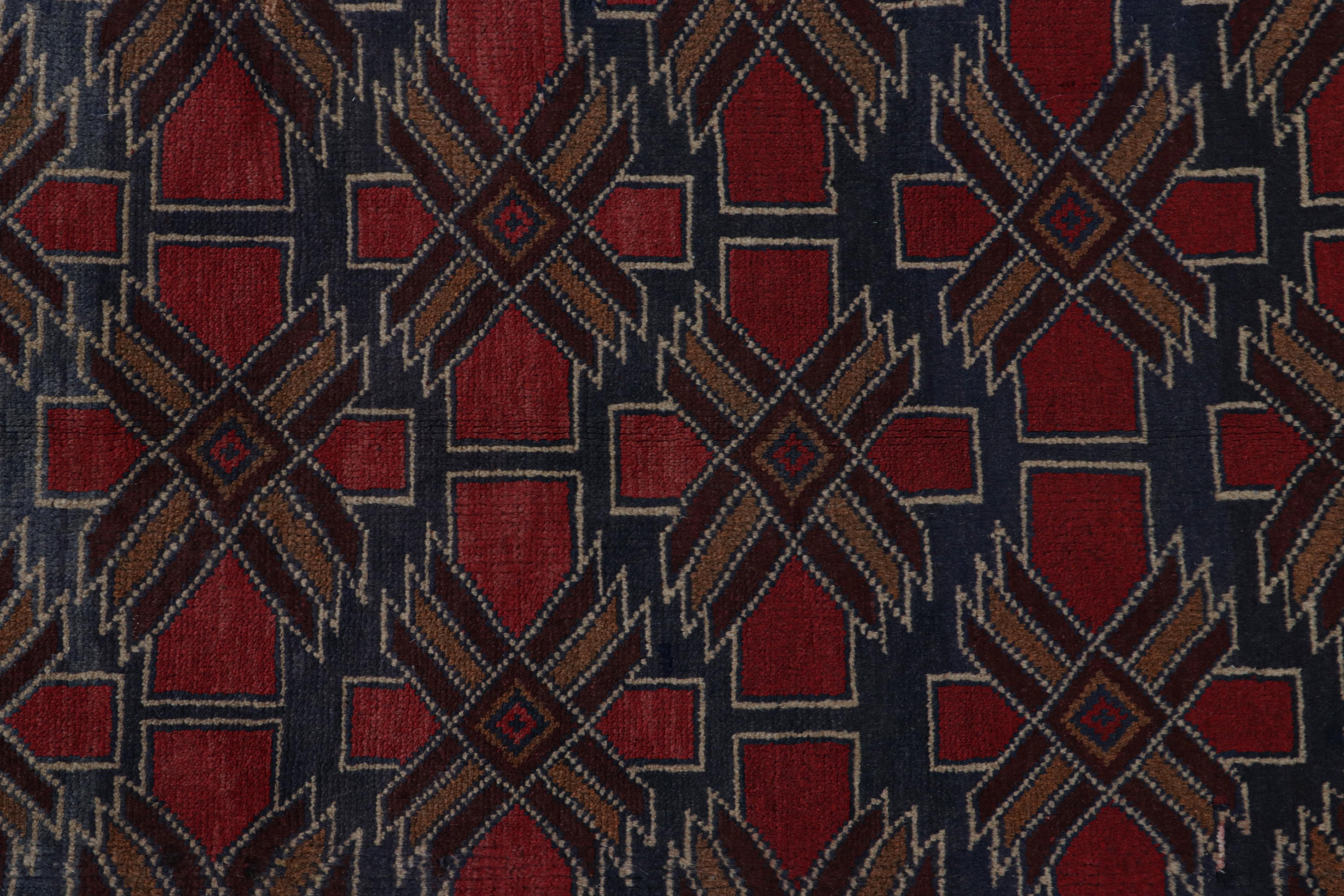 Contemporary Rug & Kilim’s Baluch Tribal Rug with Colorful Geometric Patterns For Sale